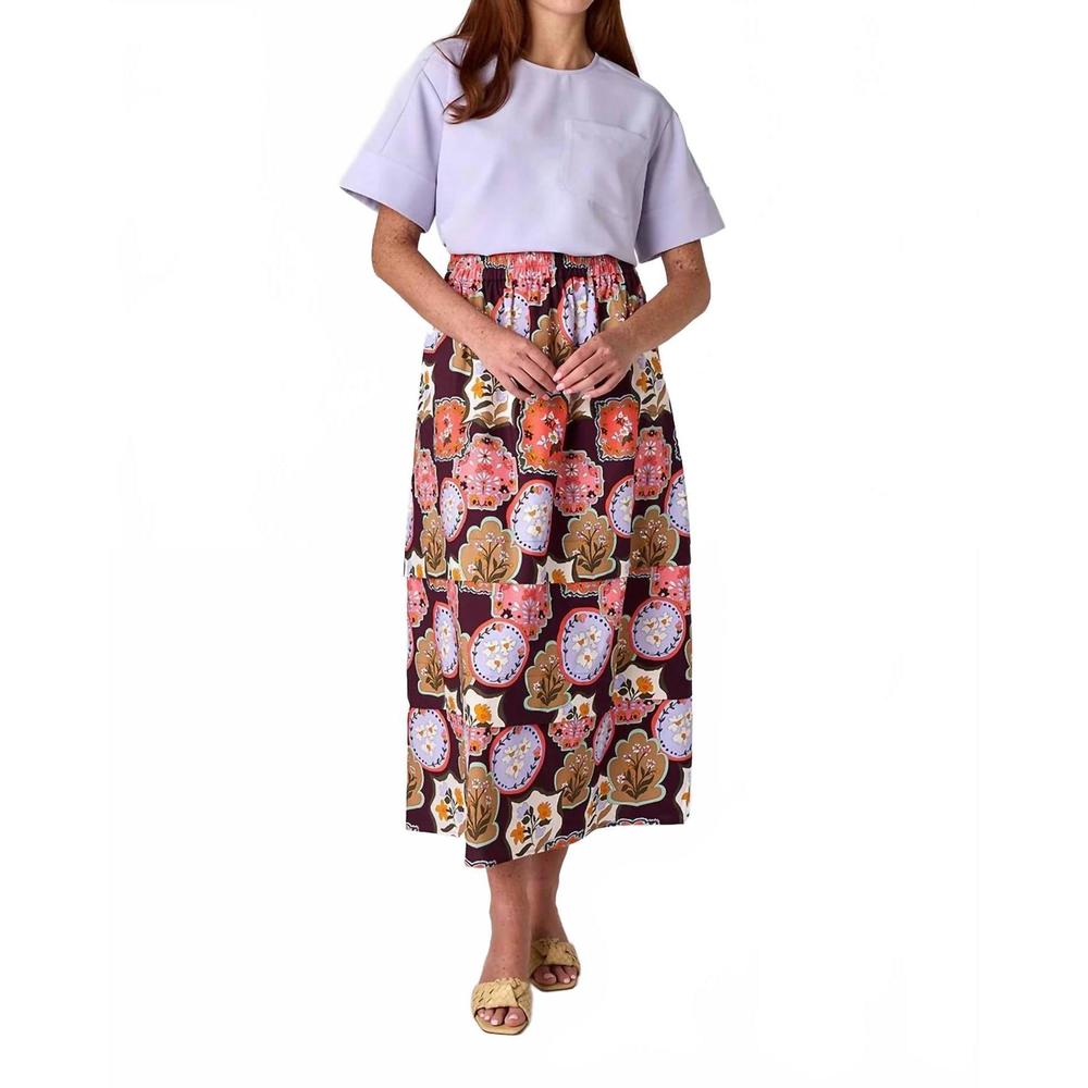 NEW CROSBY BY MOLLIE BURCH marlow a-line skirt in stamps
